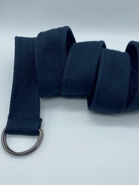 Men’s D-Ring Belt Size 50 Blue 60” Canvas Adjustable RN 73277 Big & Tall